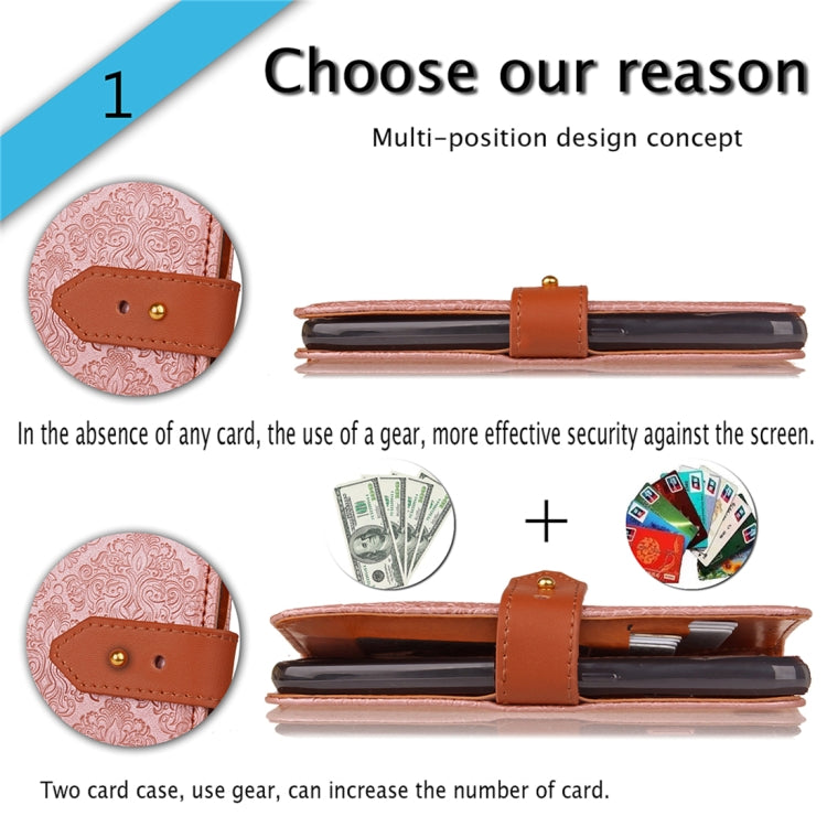 For Galaxy S9+ European Style Embossed Horizontal Flip Leather Case with Holder & Card Slots & Wallet & Photo Frame & Lanyard