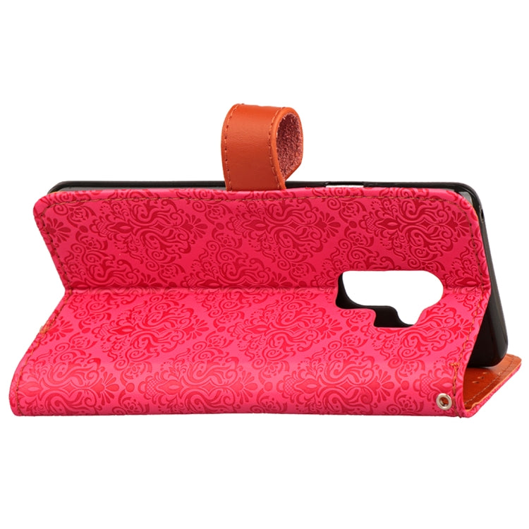 For Galaxy S9+ European Style Embossed Horizontal Flip Leather Case with Holder & Card Slots & Wallet & Photo Frame & Lanyard
