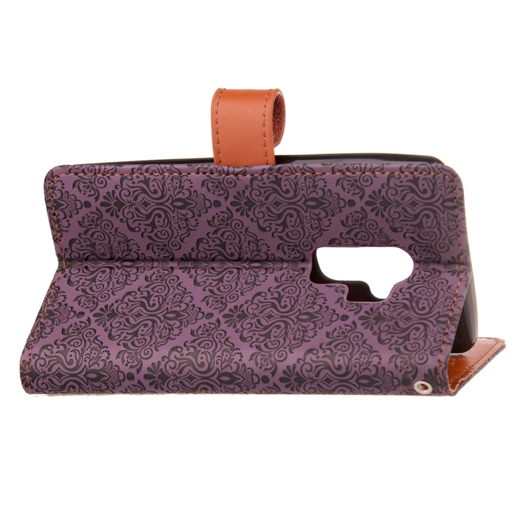For Galaxy S9+ European Style Embossed Horizontal Flip Leather Case with Holder & Card Slots & Wallet & Photo Frame & Lanyard