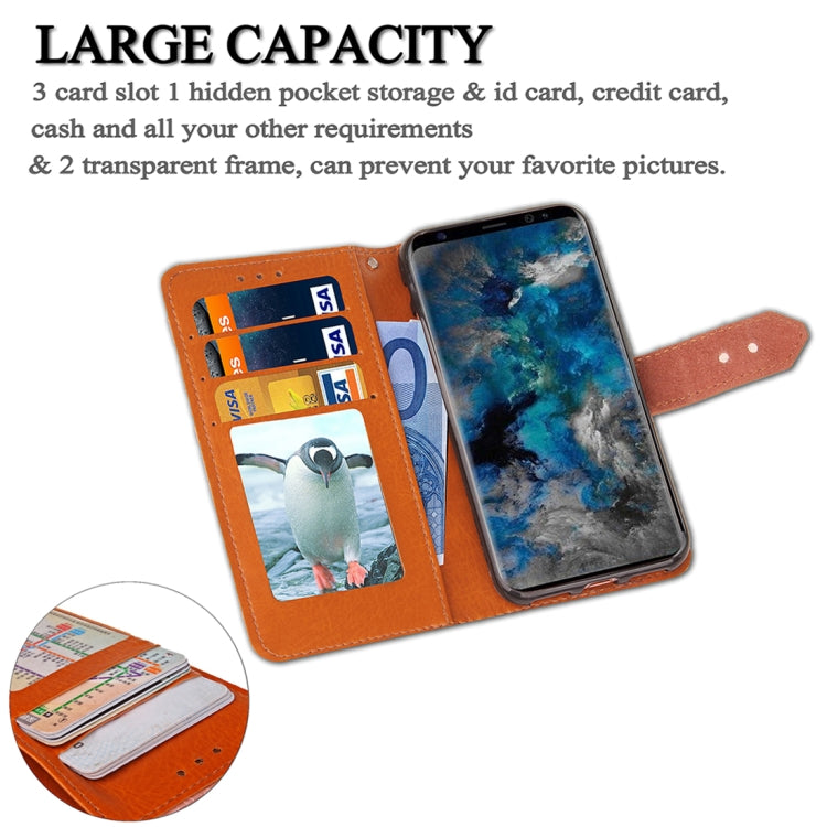 For Galaxy S9+ European Style Embossed Horizontal Flip Leather Case with Holder & Card Slots & Wallet & Photo Frame & Lanyard