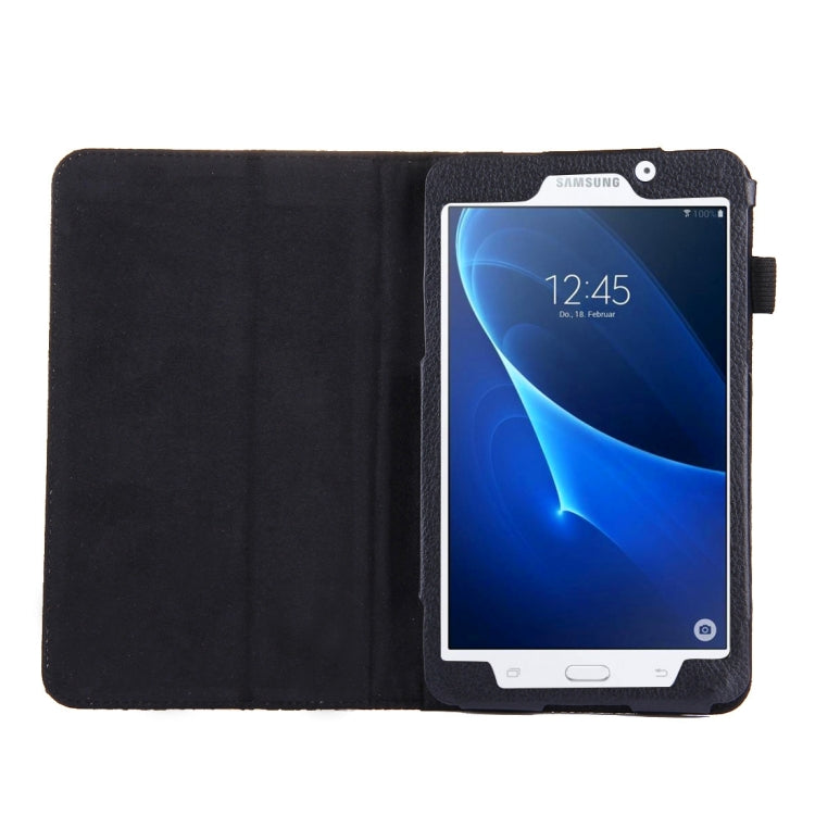For Galaxy Tab A 7.0 / T280 Litchi Texture Magnetic Horizontal Flip Leather Case with Holder