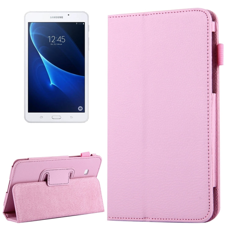 For Galaxy Tab A 7.0 / T280 Litchi Texture Magnetic Horizontal Flip Leather Case with Holder