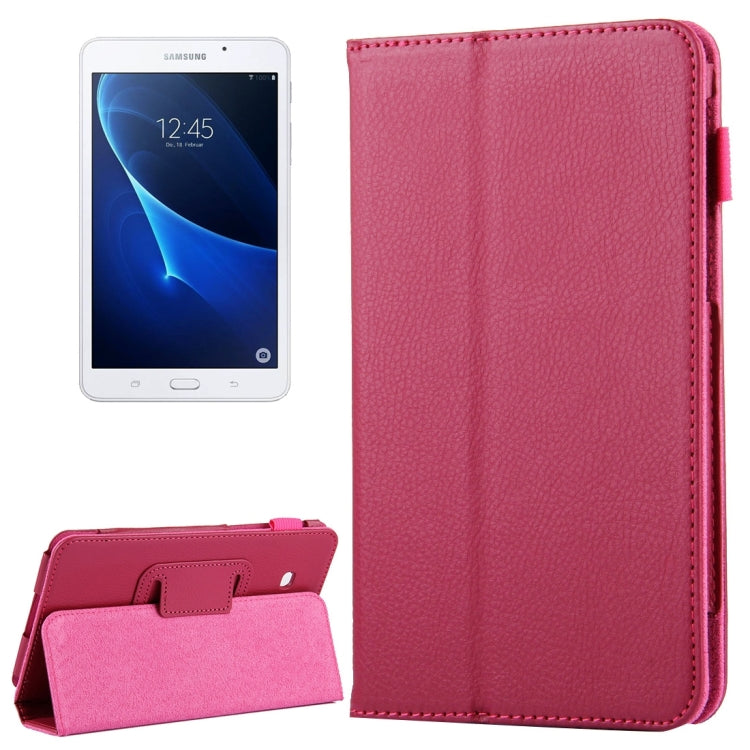 For Galaxy Tab A 7.0 / T280 Litchi Texture Magnetic Horizontal Flip Leather Case with Holder