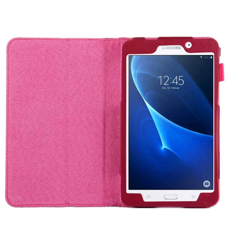 For Galaxy Tab A 7.0 / T280 Litchi Texture Magnetic Horizontal Flip Leather Case with Holder