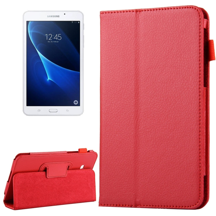 For Galaxy Tab A 7.0 / T280 Litchi Texture Magnetic Horizontal Flip Leather Case with Holder