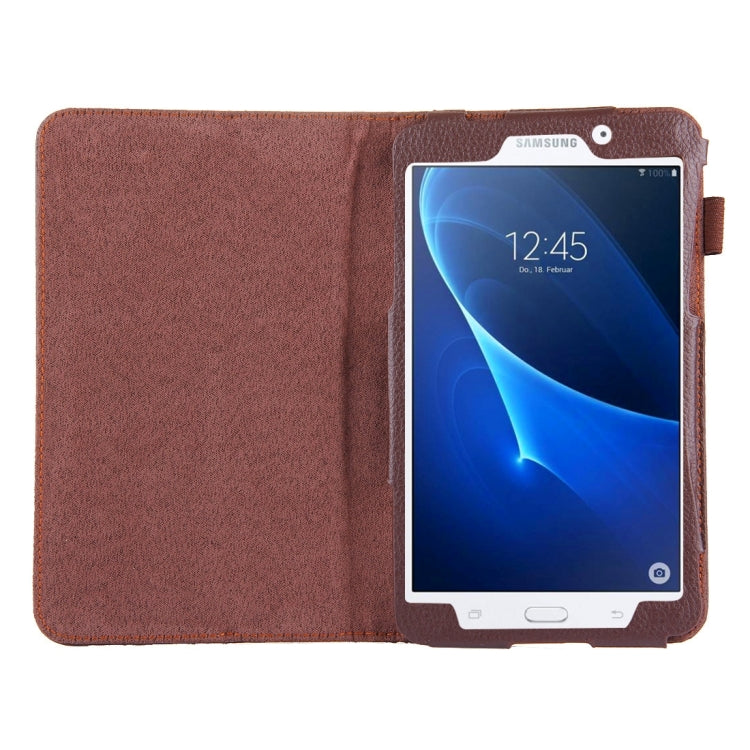 For Galaxy Tab A 7.0 / T280 Litchi Texture Magnetic Horizontal Flip Leather Case with Holder