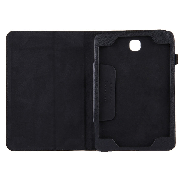 For Galaxy Tab A 8.0 / T350 Litchi Texture Magnetic Horizontal Flip Leather Case with Holder