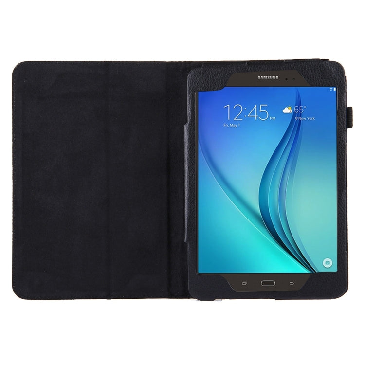 For Galaxy Tab A 8.0 / T350 Litchi Texture Magnetic Horizontal Flip Leather Case with Holder
