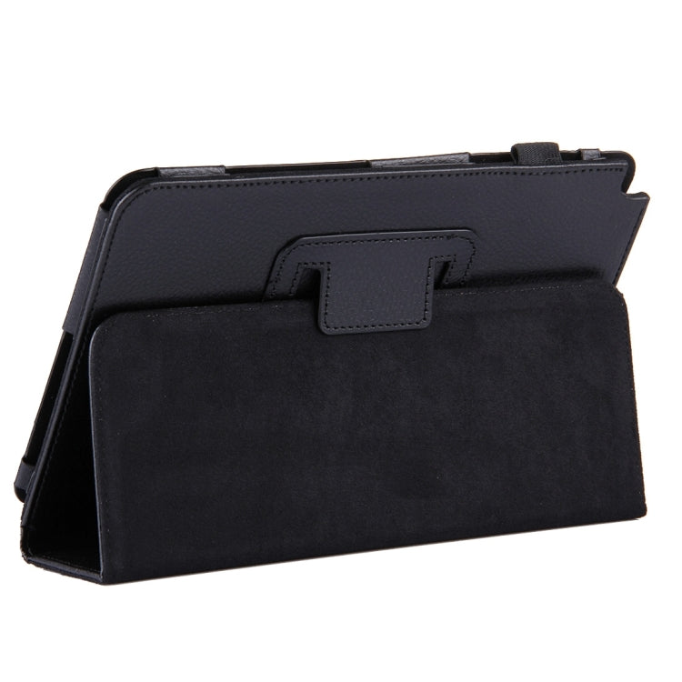 For Galaxy Tab A 8.0 / T350 Litchi Texture Magnetic Horizontal Flip Leather Case with Holder