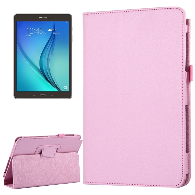 For Galaxy Tab A 8.0 / T350 Litchi Texture Magnetic Horizontal Flip Leather Case with Holder