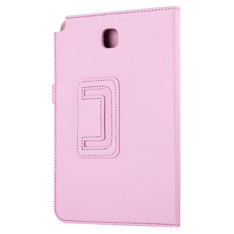 For Galaxy Tab A 8.0 / T350 Litchi Texture Magnetic Horizontal Flip Leather Case with Holder