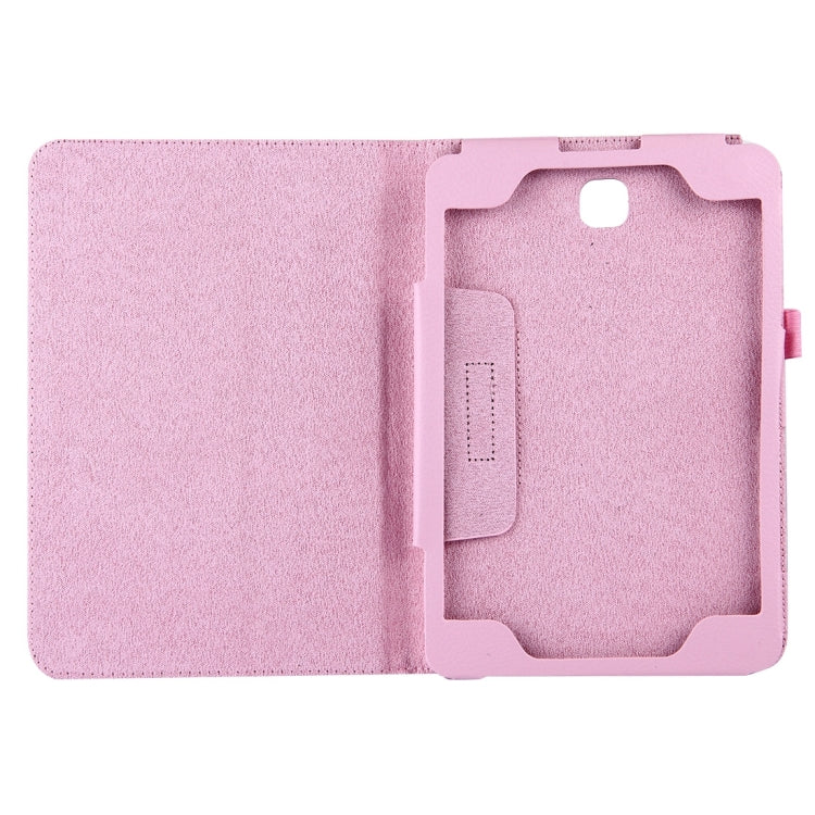 For Galaxy Tab A 8.0 / T350 Litchi Texture Magnetic Horizontal Flip Leather Case with Holder