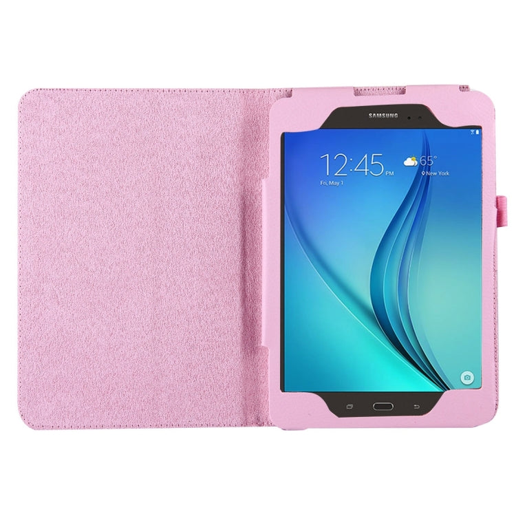 For Galaxy Tab A 8.0 / T350 Litchi Texture Magnetic Horizontal Flip Leather Case with Holder