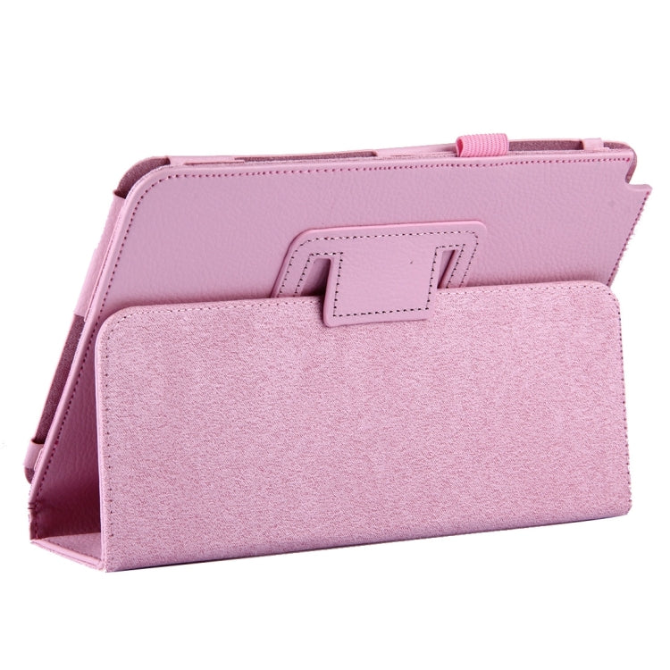 For Galaxy Tab A 8.0 / T350 Litchi Texture Magnetic Horizontal Flip Leather Case with Holder