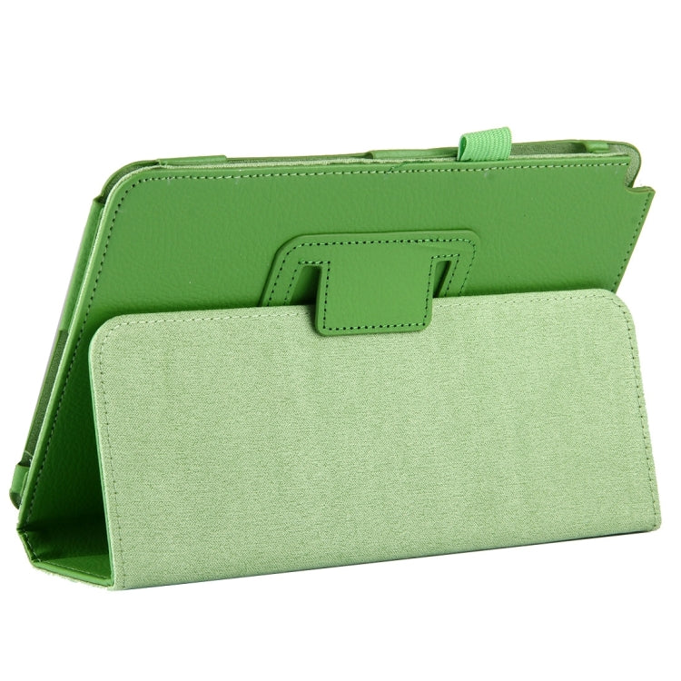 For Galaxy Tab A 8.0 / T350 Litchi Texture Magnetic Horizontal Flip Leather Case with Holder
