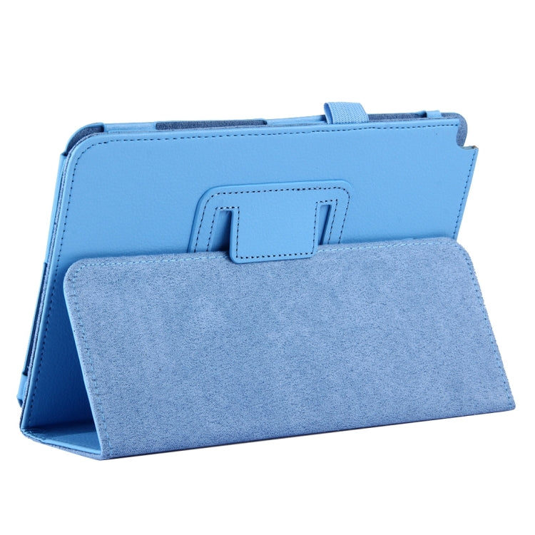 For Galaxy Tab A 8.0 / T350 Litchi Texture Magnetic Horizontal Flip Leather Case with Holder