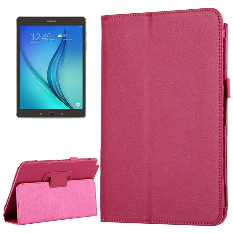 For Galaxy Tab A 8.0 / T350 Litchi Texture Magnetic Horizontal Flip Leather Case with Holder