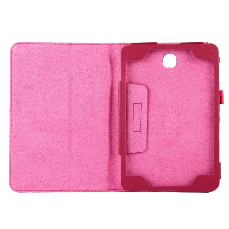 For Galaxy Tab A 8.0 / T350 Litchi Texture Magnetic Horizontal Flip Leather Case with Holder