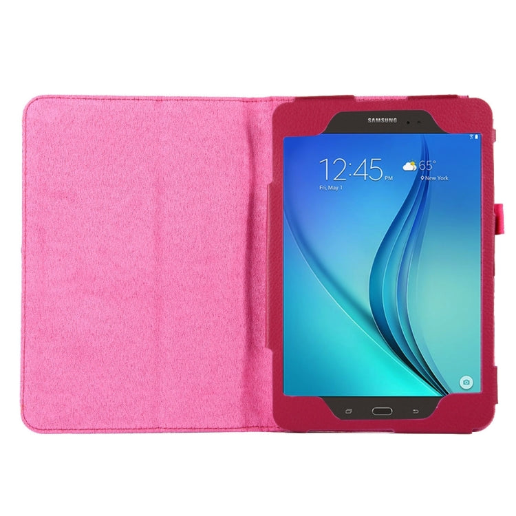 For Galaxy Tab A 8.0 / T350 Litchi Texture Magnetic Horizontal Flip Leather Case with Holder