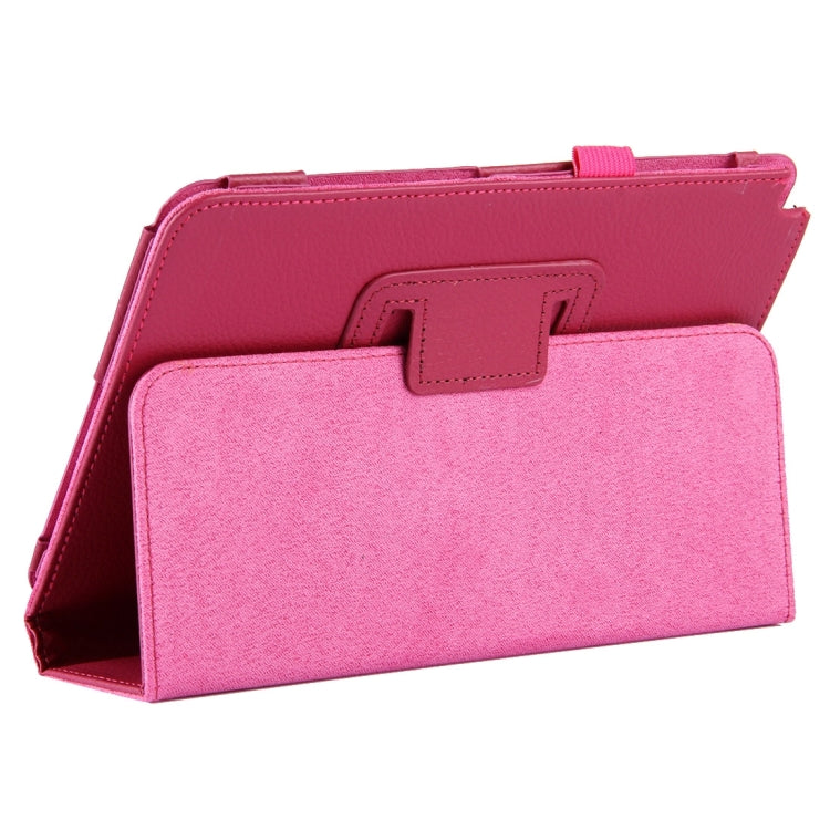 For Galaxy Tab A 8.0 / T350 Litchi Texture Magnetic Horizontal Flip Leather Case with Holder
