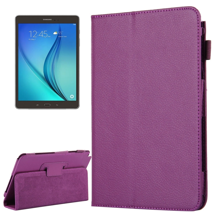 For Galaxy Tab A 8.0 / T350 Litchi Texture Magnetic Horizontal Flip Leather Case with Holder