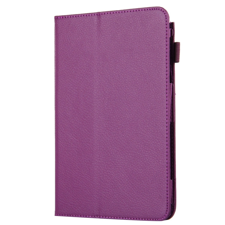 For Galaxy Tab A 8.0 / T350 Litchi Texture Magnetic Horizontal Flip Leather Case with Holder