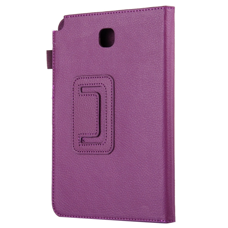 For Galaxy Tab A 8.0 / T350 Litchi Texture Magnetic Horizontal Flip Leather Case with Holder