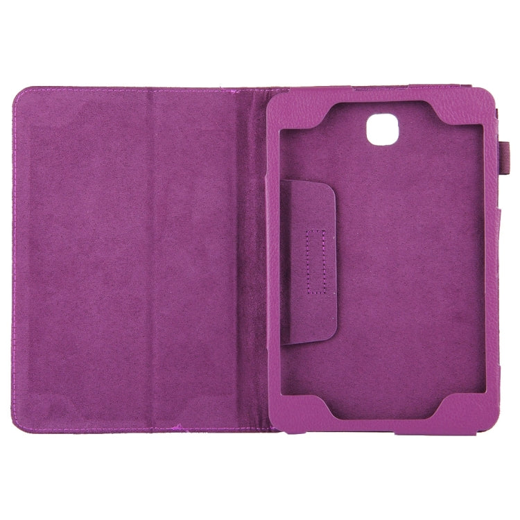 For Galaxy Tab A 8.0 / T350 Litchi Texture Magnetic Horizontal Flip Leather Case with Holder