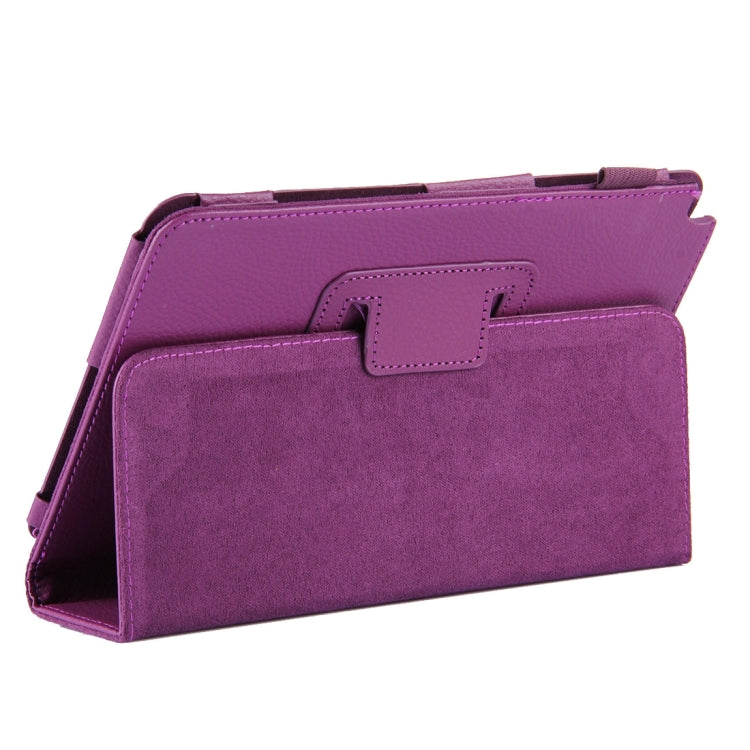 For Galaxy Tab A 8.0 / T350 Litchi Texture Magnetic Horizontal Flip Leather Case with Holder
