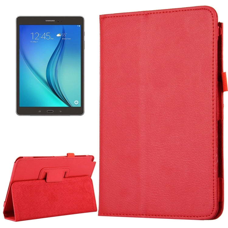 For Galaxy Tab A 8.0 / T350 Litchi Texture Magnetic Horizontal Flip Leather Case with Holder