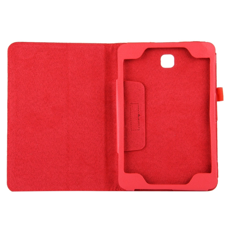 For Galaxy Tab A 8.0 / T350 Litchi Texture Magnetic Horizontal Flip Leather Case with Holder