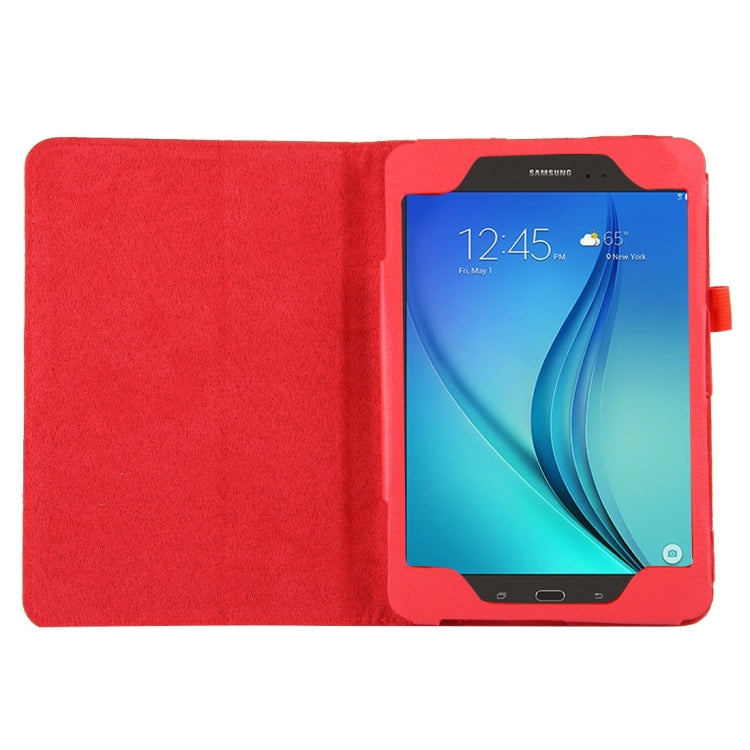 For Galaxy Tab A 8.0 / T350 Litchi Texture Magnetic Horizontal Flip Leather Case with Holder