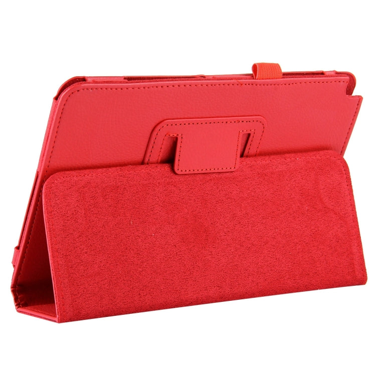 For Galaxy Tab A 8.0 / T350 Litchi Texture Magnetic Horizontal Flip Leather Case with Holder