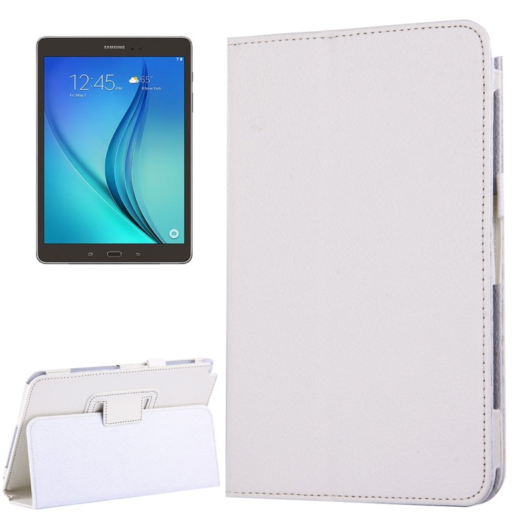For Galaxy Tab A 8.0 / T350 Litchi Texture Magnetic Horizontal Flip Leather Case with Holder