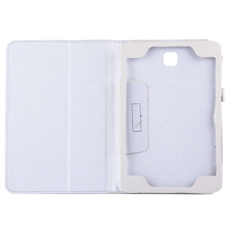 For Galaxy Tab A 8.0 / T350 Litchi Texture Magnetic Horizontal Flip Leather Case with Holder