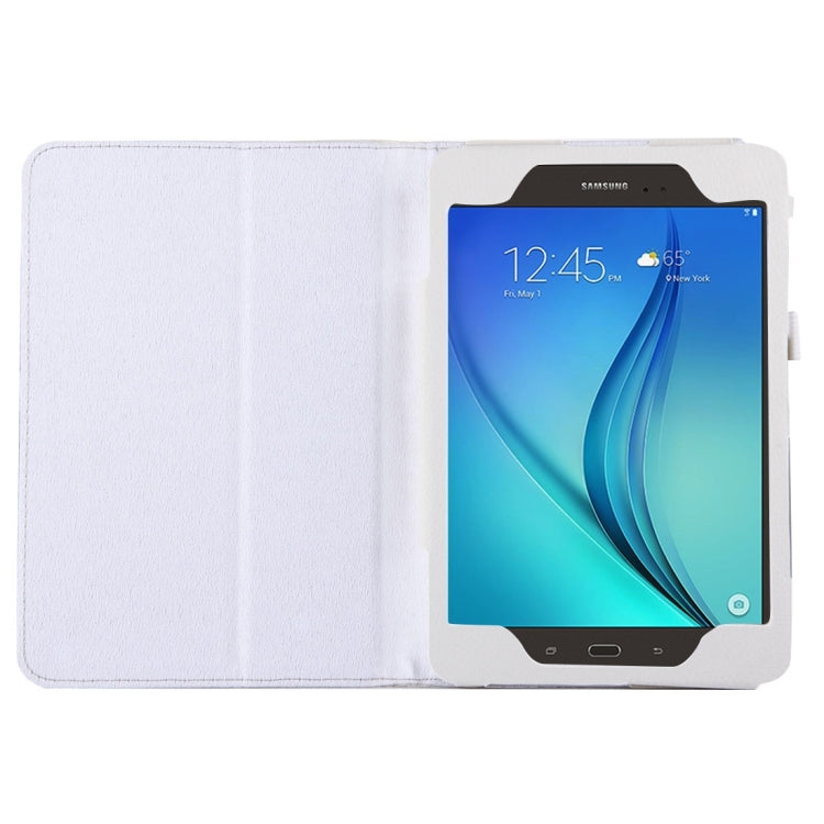 For Galaxy Tab A 8.0 / T350 Litchi Texture Magnetic Horizontal Flip Leather Case with Holder