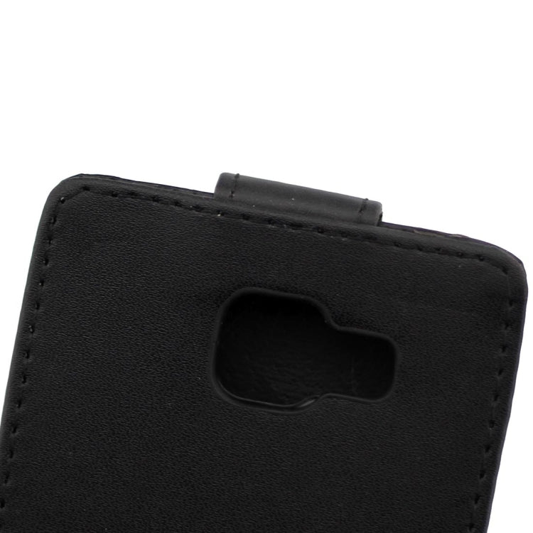 For Galaxy A3 (2016) / A310 Plain Texture Vertical Flip Leather Case Waist Bag with Magnetic Buckle(Black)