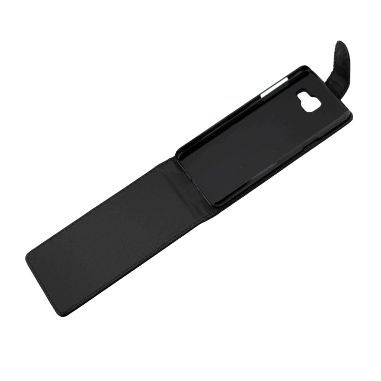 For Galaxy A5 (2016) / A510 Plain Texture Vertical Flip Leather Case Waist Bag with Magnetic Buckle(Black)