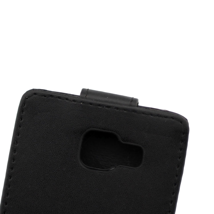 For Galaxy A5 (2016) / A510 Plain Texture Vertical Flip Leather Case Waist Bag with Magnetic Buckle(Black)