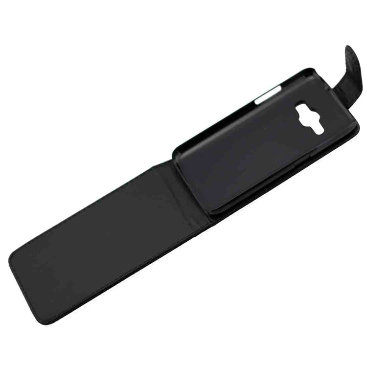 For Galaxy J1 (2016) / J120 Plain Texture Vertical Flip Leather Case Waist Bag with Magnetic Buckle(Black)