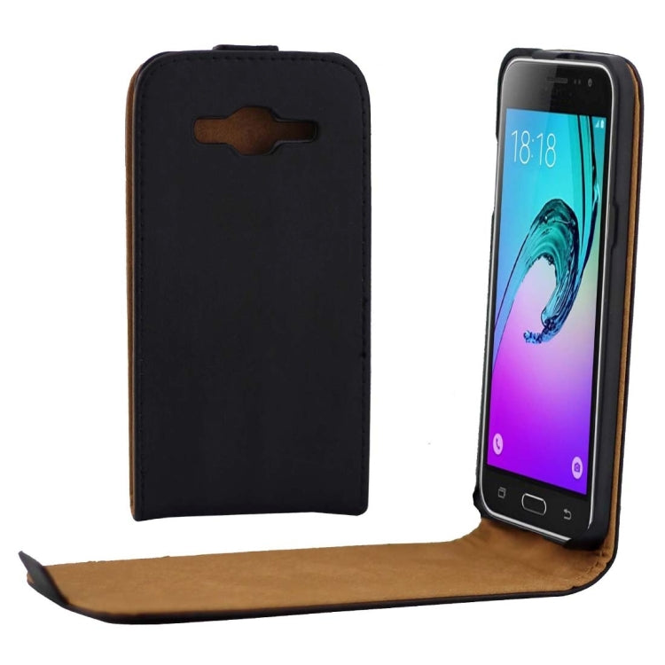 For Galaxy J3 (2016) / J320 / J3109 Vertical Flip Leather Case Waist Bag with Magnetic Buckle(Black)