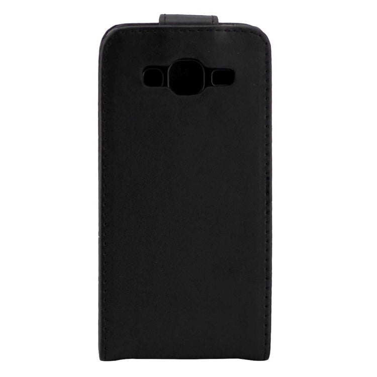 For Galaxy J3 (2016) / J320 / J3109 Plain Texture Vertical Flip Leather Case Waist Bag with Magnetic Buckle(Black)
