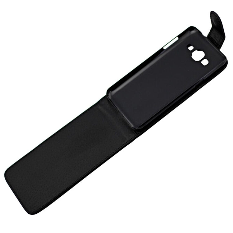 For Galaxy J3 (2016) / J320 / J3109 Plain Texture Vertical Flip Leather Case Waist Bag with Magnetic Buckle(Black)
