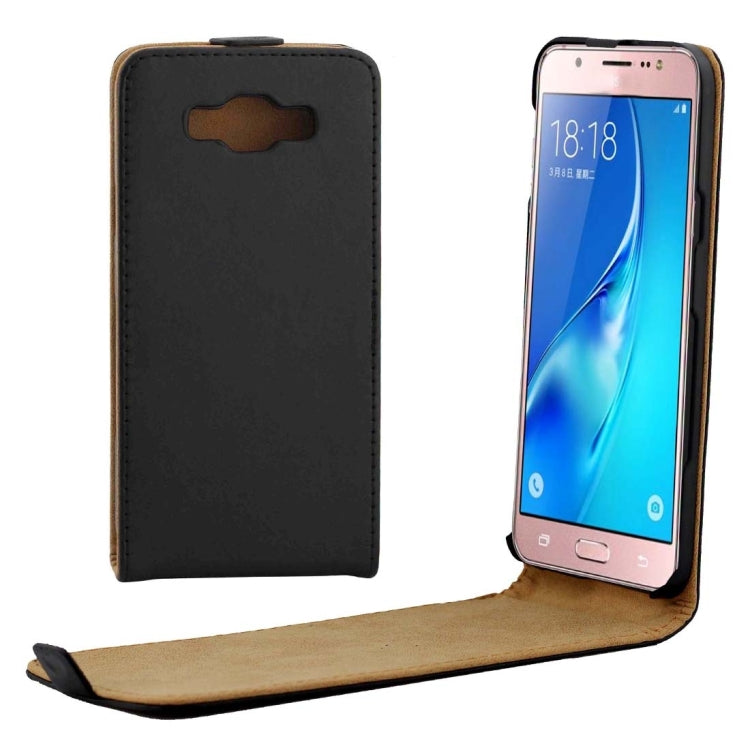 For Galaxy J5 (2016) / J510 Vertical Flip Leather Case Waist Bag with Magnetic Buckle(Black)
