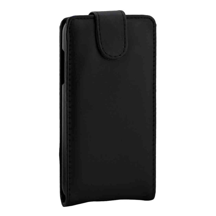 For Galaxy J5 (2016) / J510 Plain Texture Vertical Flip Leather Case Waist Bag with Magnetic Buckle(Black)