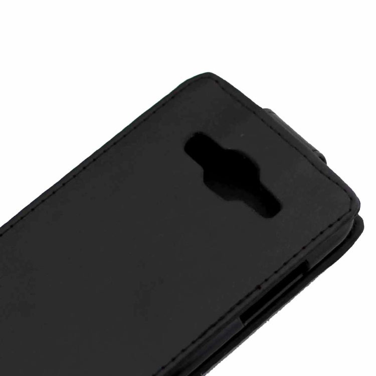 For Galaxy J5 (2016) / J510 Plain Texture Vertical Flip Leather Case Waist Bag with Magnetic Buckle(Black)