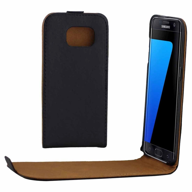 For Galaxy S7 Edge / G935 Vertical Flip Leather Case Waist Bag with Magnetic Buckle(Black)