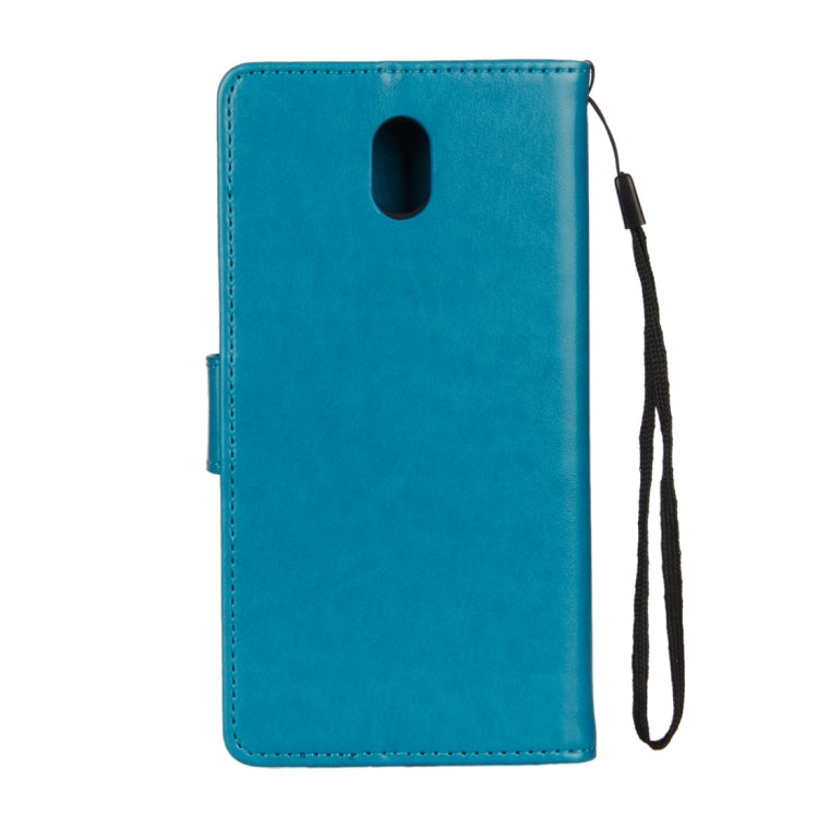 For Galaxy J3 (2017) / J330 (EU Version) Lotus Butterfly Pattern Horizontal Flip Leather Case with Holder & Card Slots & Wallet & Lanyard