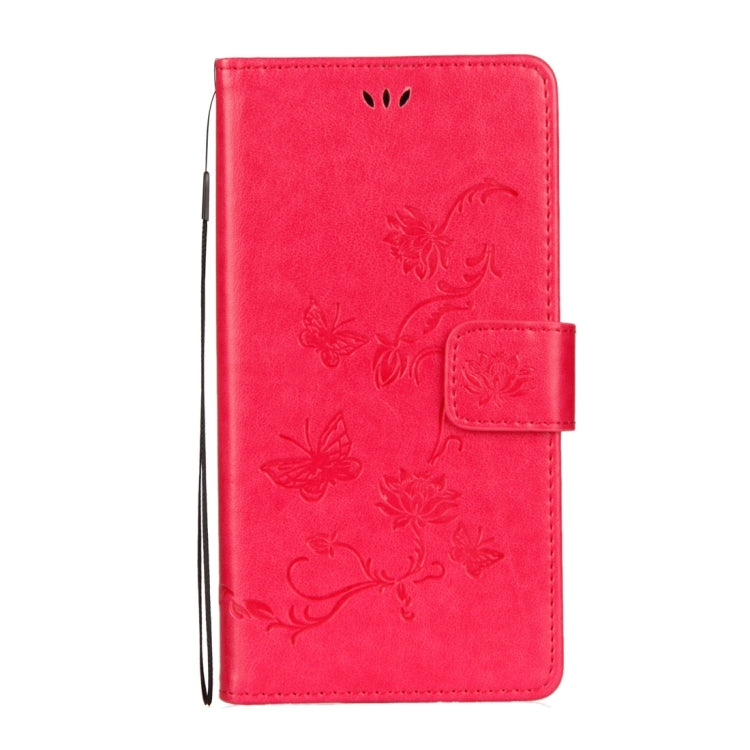 For Galaxy J3 (2017) / J330 (EU Version) Lotus Butterfly Pattern Horizontal Flip Leather Case with Holder & Card Slots & Wallet & Lanyard