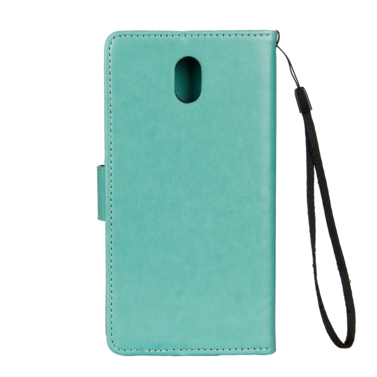 For Galaxy J5 (2017) / J530 (EU Version) Lotus Butterfly Pattern Horizontal Flip Leather Case with Holder & Card Slots & Wallet & Lanyard
